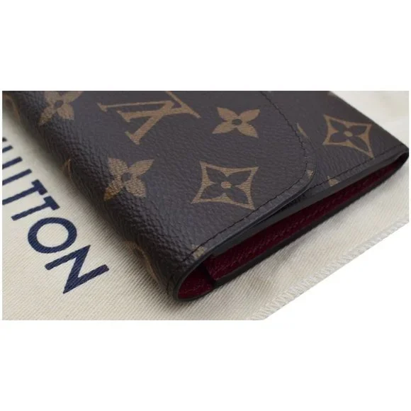 LOUIS VUITTON  Emilie Monogram Canvas Wallet Fuchsia - Picture 9 of 11